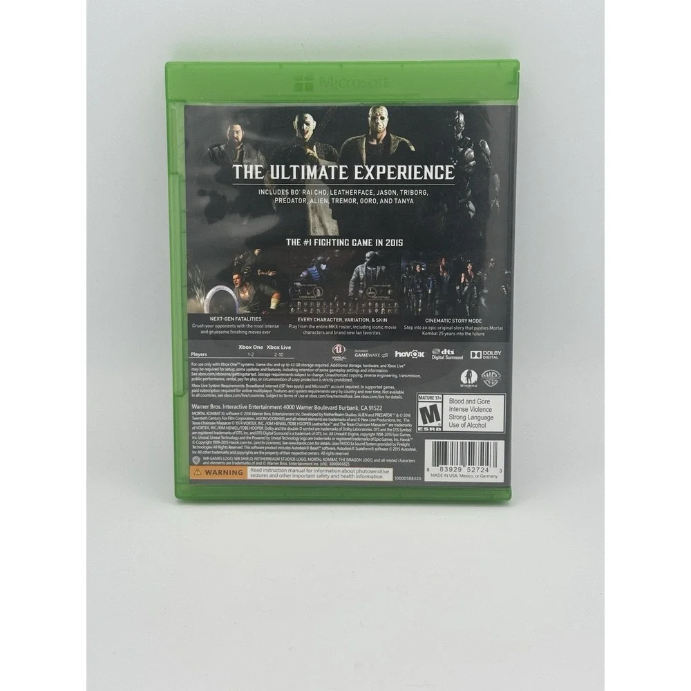 Mortal Kombat XL (Microsoft, Xbox One, 2016) CIB Complete‎ Tested Working